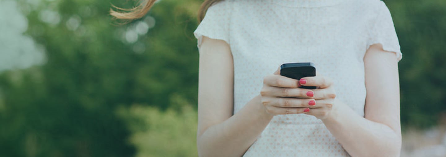 woman with i-phone